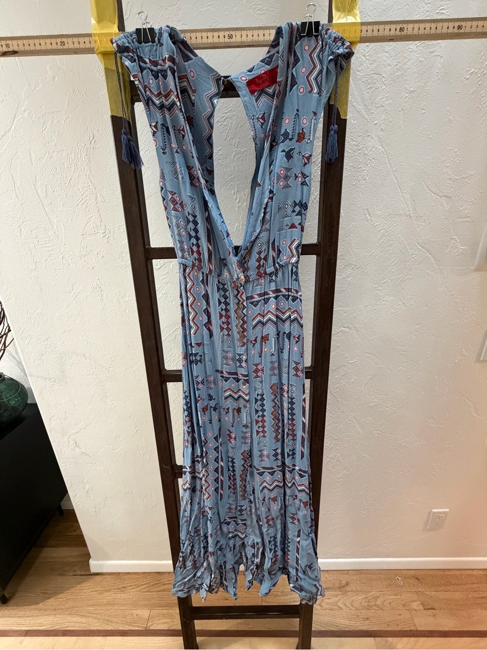 Tigerlily Boho Light Blue Printed Maxi Dress